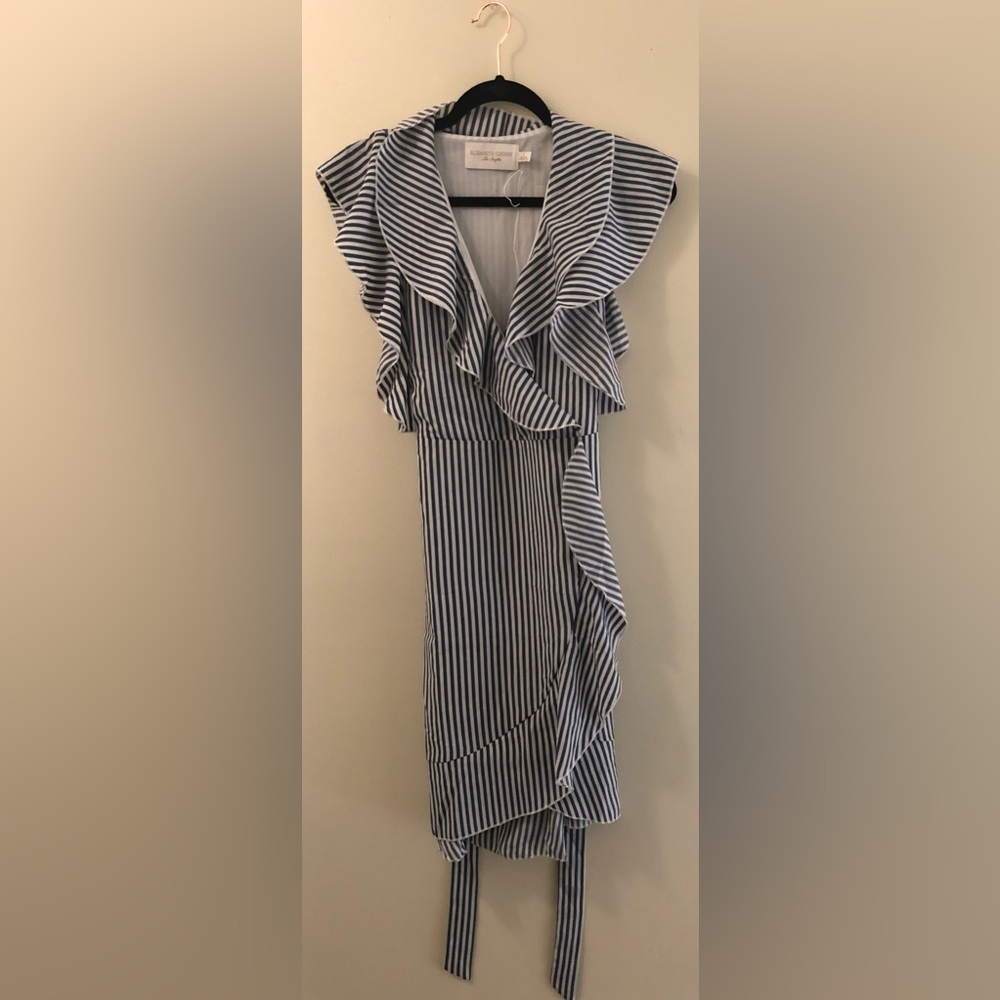 NWT Elizabeth Crosby Pippa Ruffle Sleeve Dress